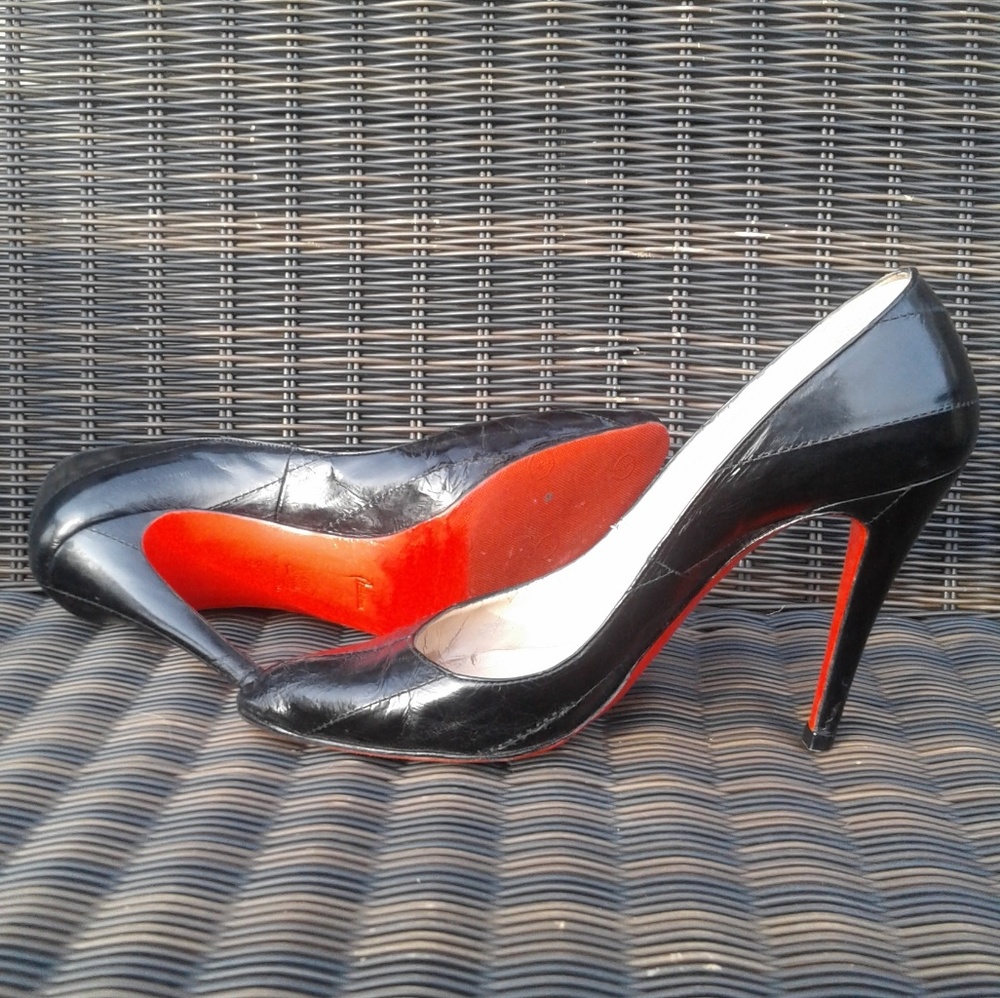 Black leather Christian Louboutin 39.5